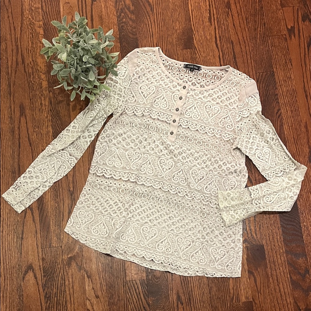 Sheer Lacy Boho top